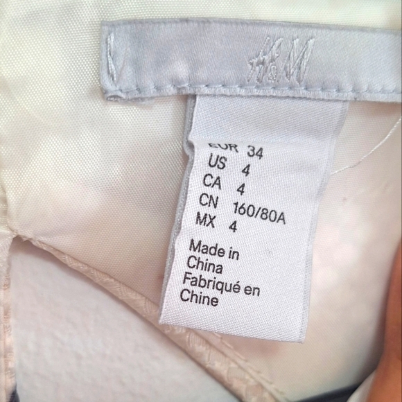 H&M Cutout Short A-Line Multicolor Women's Mini Dress Size 4 - Picture 5 of 5